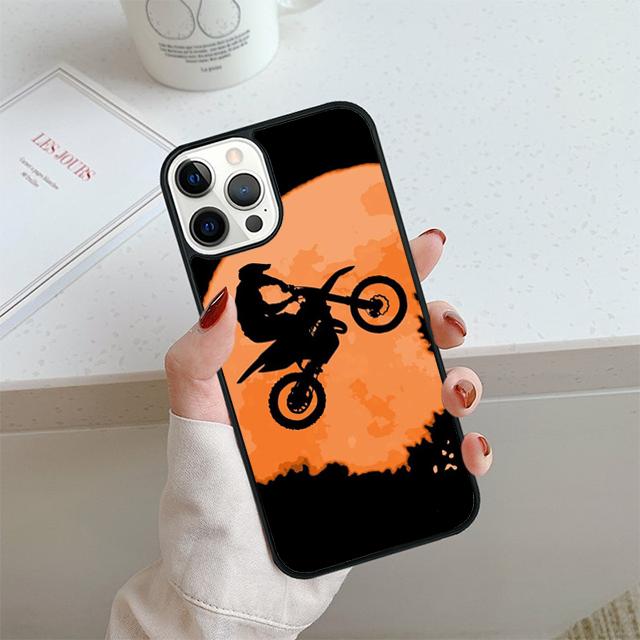 Moto Cross Motorcycle Sports Phone Case For iPhone 17 Air 13 12 Cover For Apple 14 15 16 Pro Max Plus