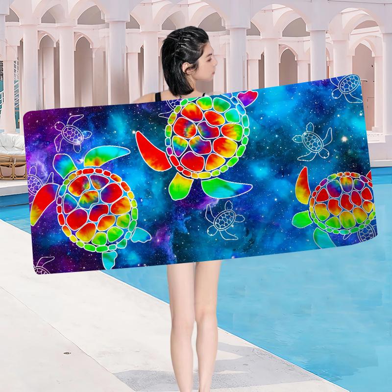 Custom Printed Microfiber Beach & Bath Towel - Soft, Breathable, Water-Absorbent Shawl