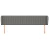 VidaXL Tête de lit avec oreilles Gris foncé 183x23x78-88 cm Tissu3117397