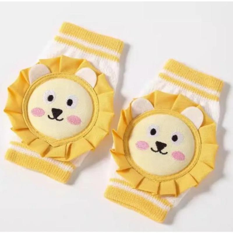 Cartoon Animal Fruit Kids Knee Pads Summer Mesh Breathable Baby Learning Walk Crawl Protection Anti-Fall Gear