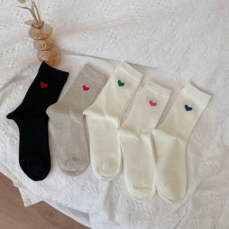 Women Thin Cotton Socks,Soft Cotton Bootie Socks Cute Above Ankle Crew Socks Combed Cotton Heart Ankle Socks Gift