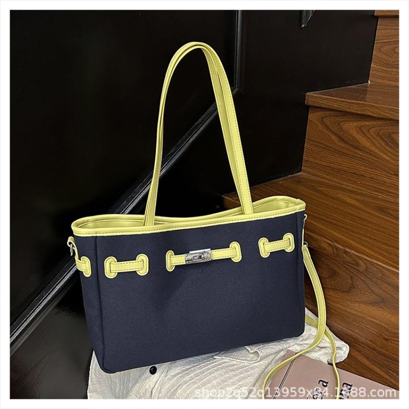 Simple and fashionable bag tote shoulder women's versatile satchel new large-capacity commuter bag