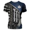 Mechanical Tools 3D Printing MenSport Quick-Dry Breatha T-Shirt Street Casual Wear Harajuku Retro Parent-child Short Sleeve Top