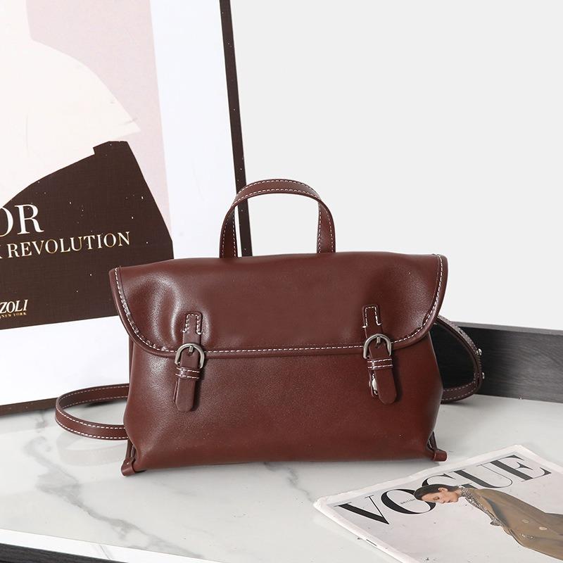 Vintage Messenger Bag Premium Sensible Oberste Schicht Rindsleder Pendler Umhängetasche All-in-one Crossbody Bag für Damen