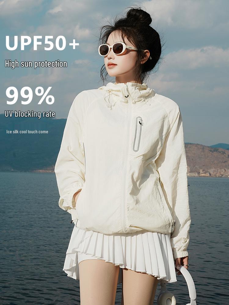 Women's Lightweight UV Protection Reflective Jacket for Outdoor Activities