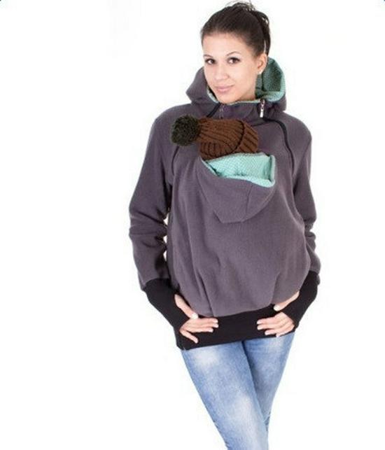 Sudadera con capucha y cremallera multifuncional tipo canguro para mujer 2024 - Estilo tres en uno para Otoño/Invierno.
