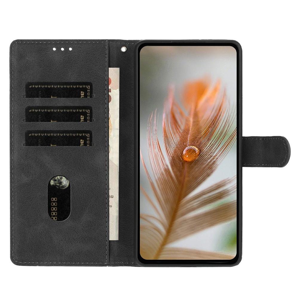 For iPhone 17 Pro Case Imprinted Feather PU Leather Wallet Phone Cover with Wrist Strap