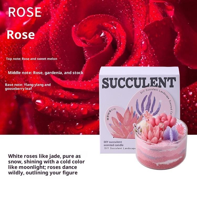 Scented Candles DIY Succulent Fragrance Indoor Lasting Fragrance