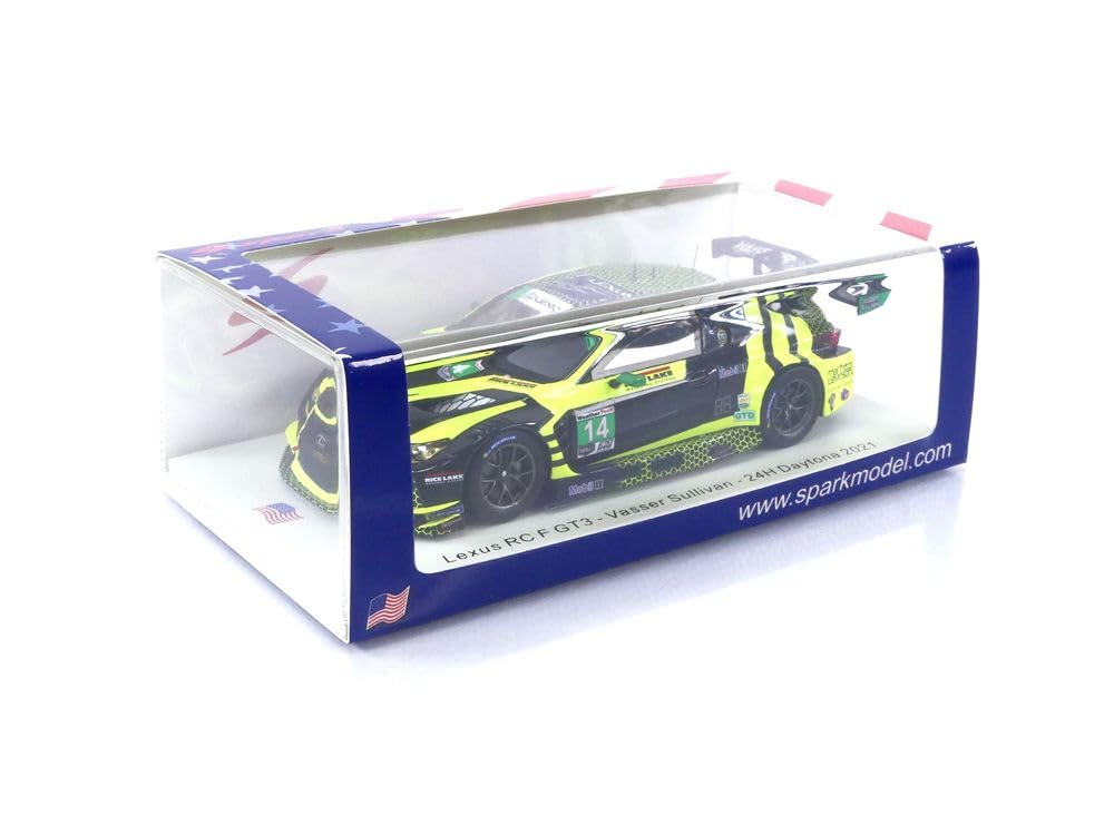 Spark National Model Lexus RC F GT3 2021 Daytona 24H Hawksworth 1/43 #14 A. Telitz/O. Gavin/K. Kirkwood/J.