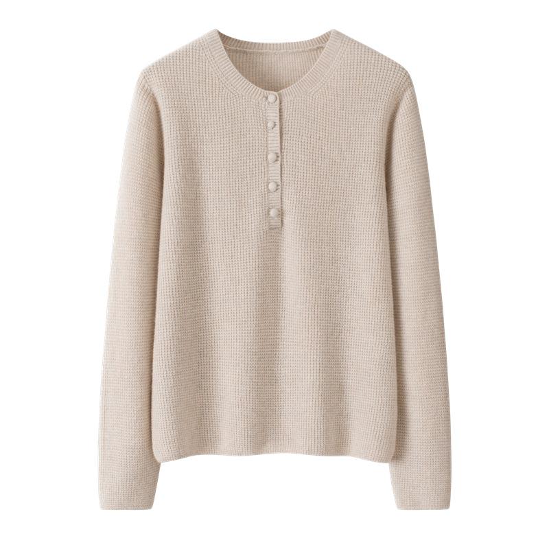 

Women s 100% Pure Cashmere Openwork Loose Crew Neck Sweater Pullover for Autumn/Winter XL хаки