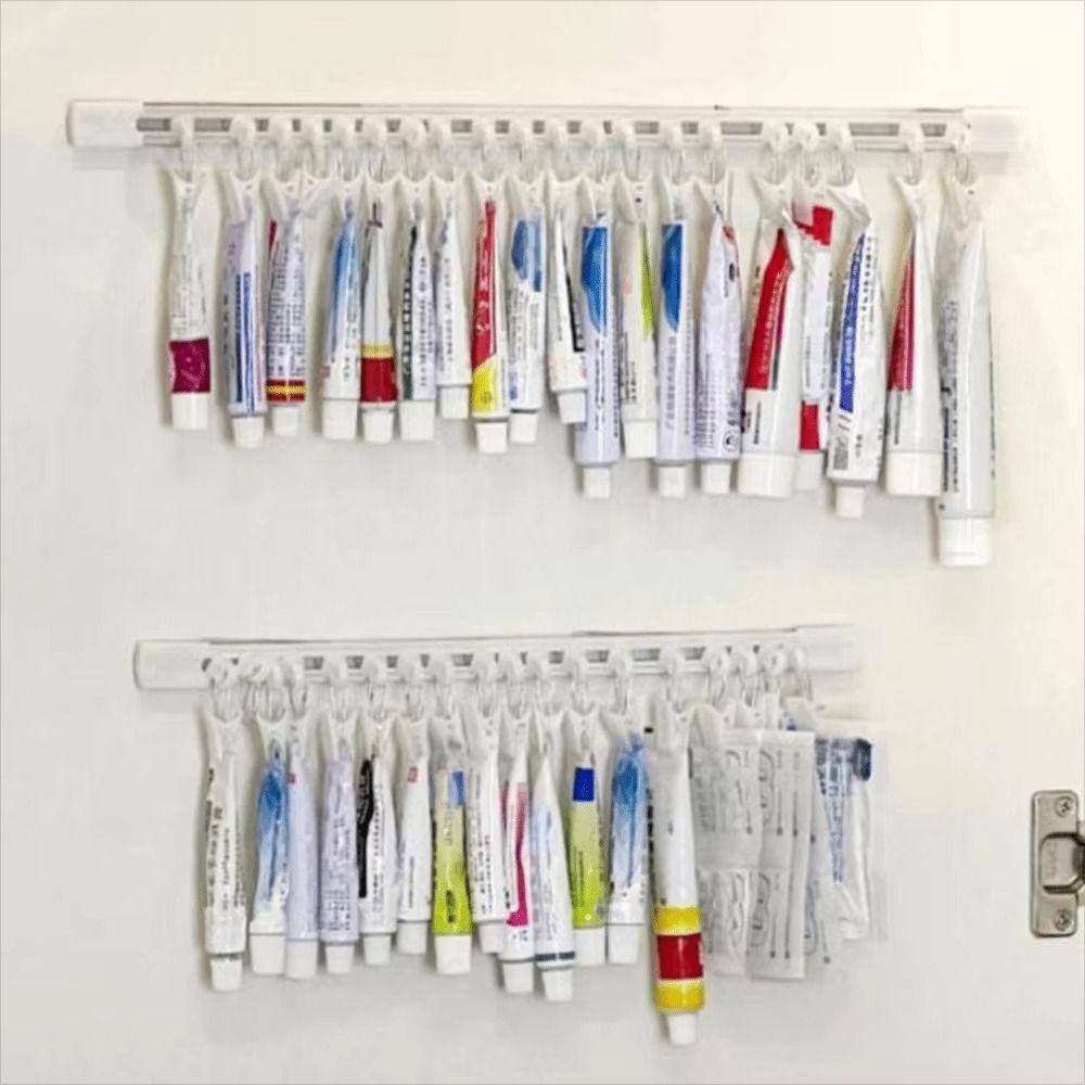Wall Mounted Hair Accessory Organizer 30/40 Clips Ointment Storage Rack Portable Hanging Rail