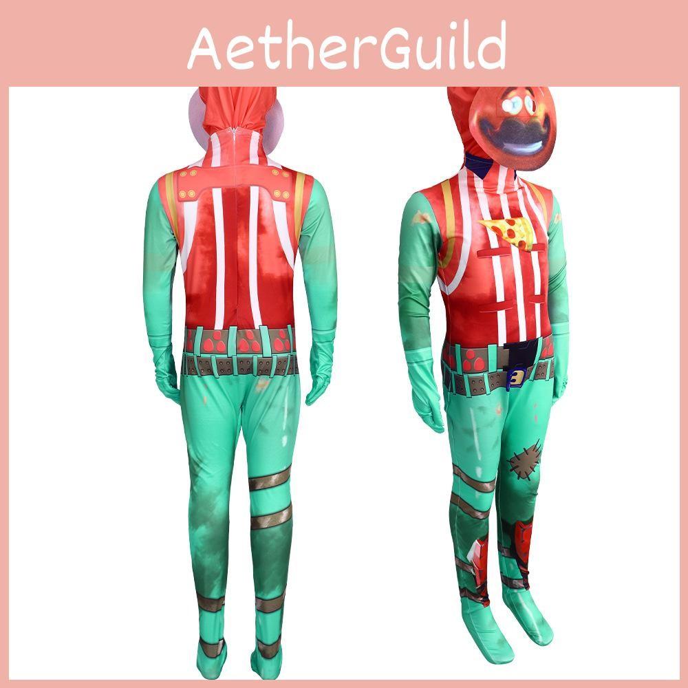 Cosplay Silk Tomatohead Jumpsuit Girls Role Playing Gaming Costumes
