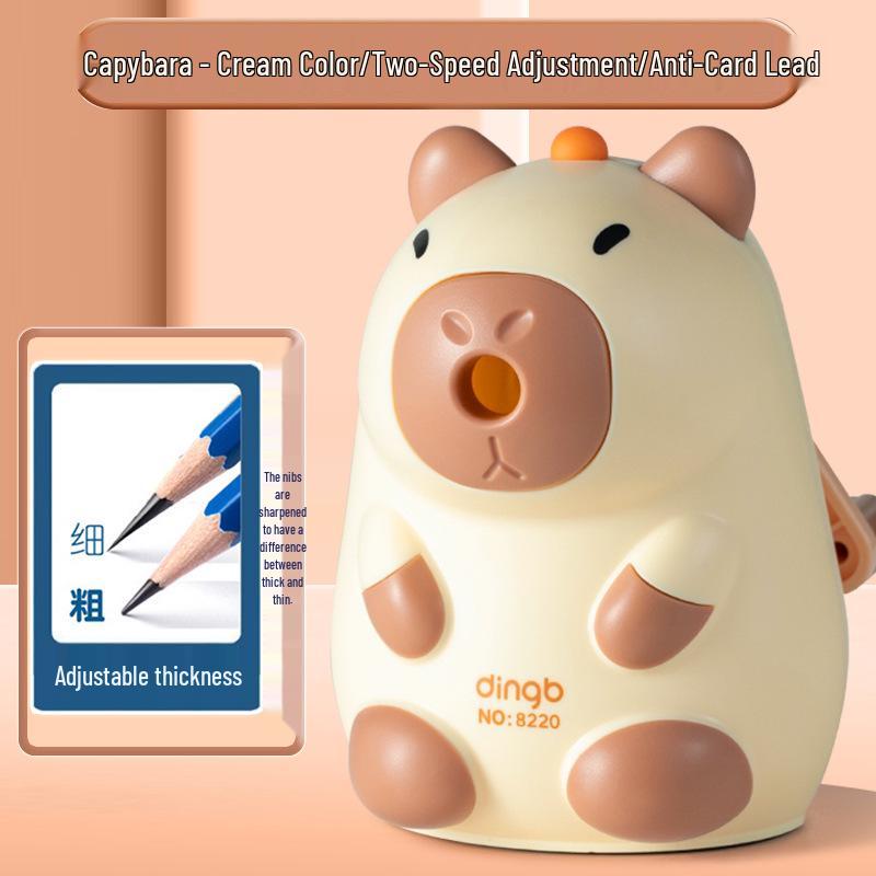 Capybara Hand-Crank Pencil Sharpener for Kids and Students