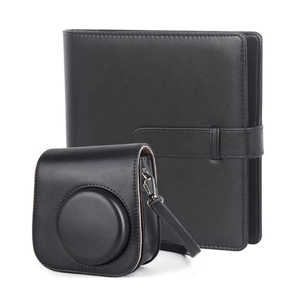Leather Camera Storage Organizer  Camera Bag Photo Case with Shoulder Strap/Photo Album for Fujifilm Instax Mini 11 9 8