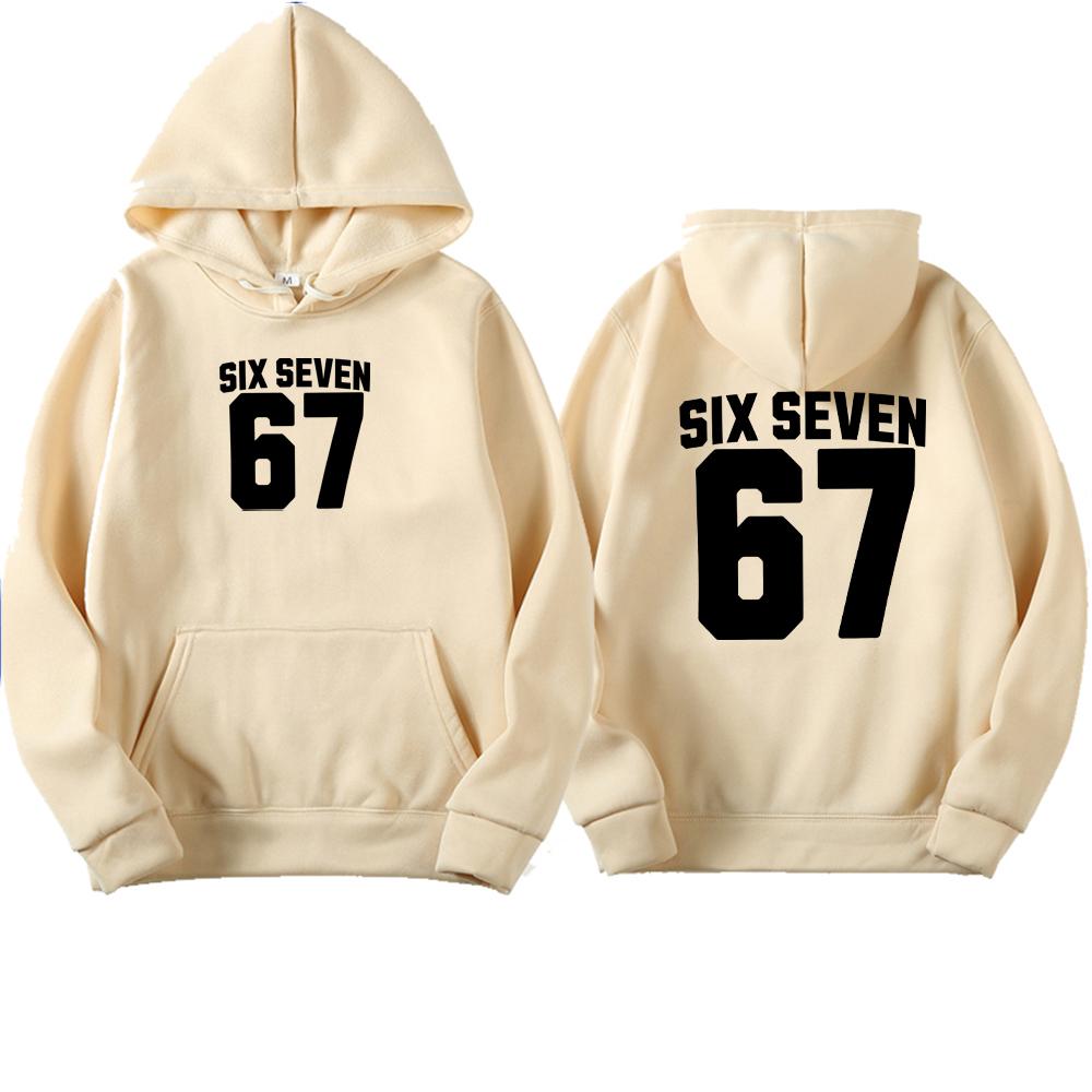 Fashion 67 Graphic Print Men's Hoodies Pullover Autumn Women Clothing Outdoor Casual Clothes Men's Tops Sweatshirts