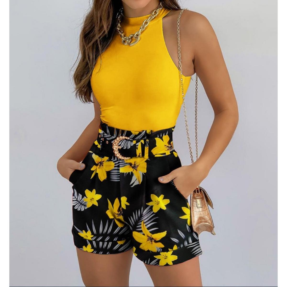 

Без рукавов, свисающая горловина новый повседневный модный костюм женская одежда M