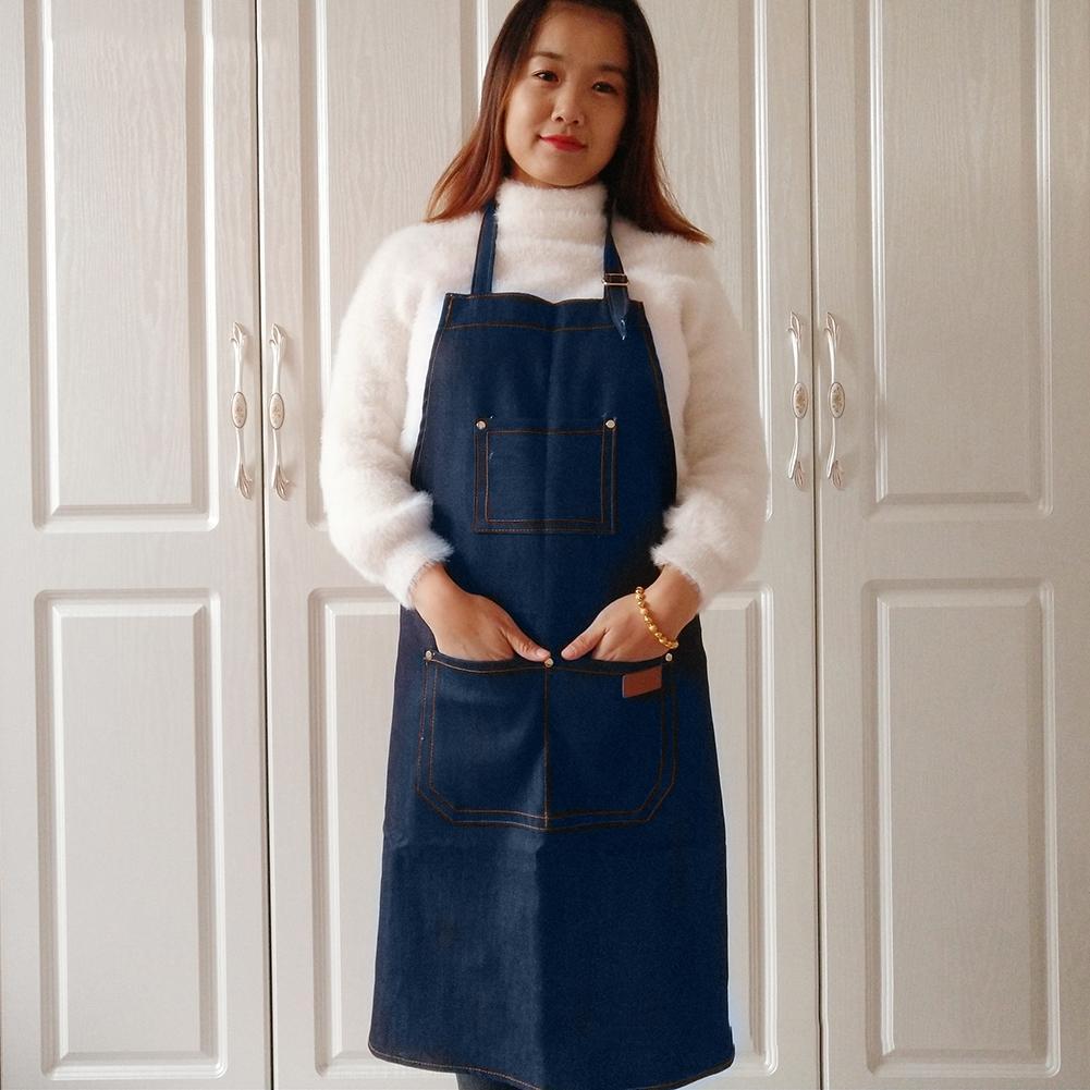 Hair Hairstyle Styling Tool Accessories Unisex Hanging Neck Hotel Restaurant Cafe Barber Shop Bakery Waiter Denim Apron