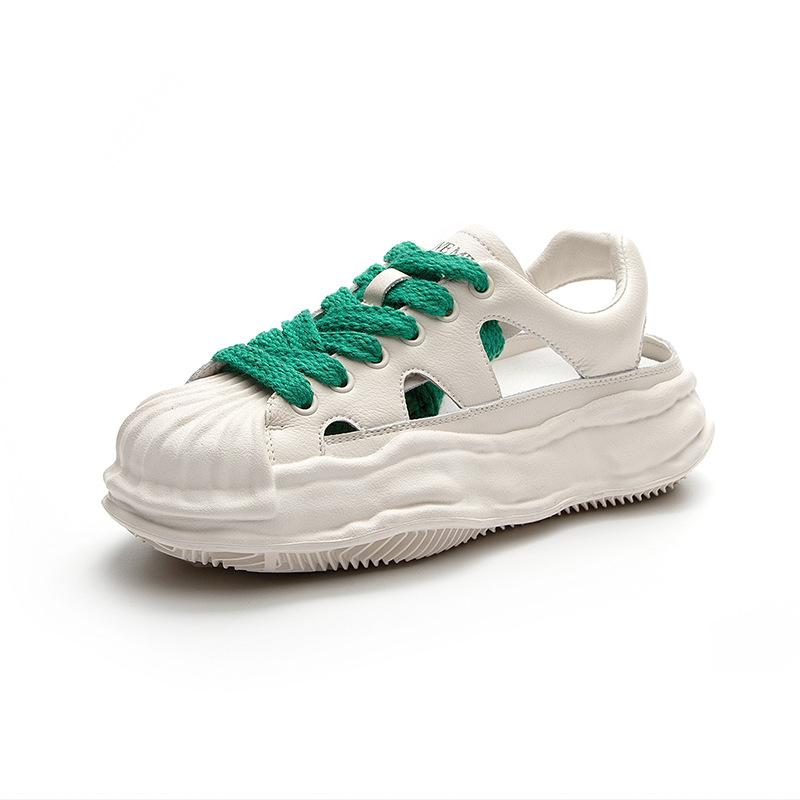 Hollow Out Summer New Thin Casual Light Luxury Flat Bottom Breathable Sweat-absorbing Board Shoes Tide