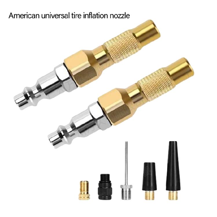 Reliable Metal Air Valves Set Inflation Nozzle Set Ensures Quick Inflation for Car Bikes & Inflatables for Travel & Home