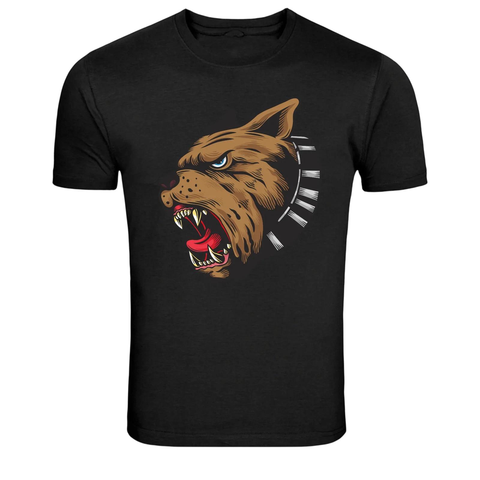 Angry Wolf Head Predator Animal Graphic T Shirt XL