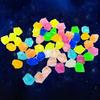 100Pcs Decorative Pebbles Colorful Glow in Dark Aquarium Landscaping 14mm Luminous Courtyard Paving Natural Crystals Rocks Garden Decoration
