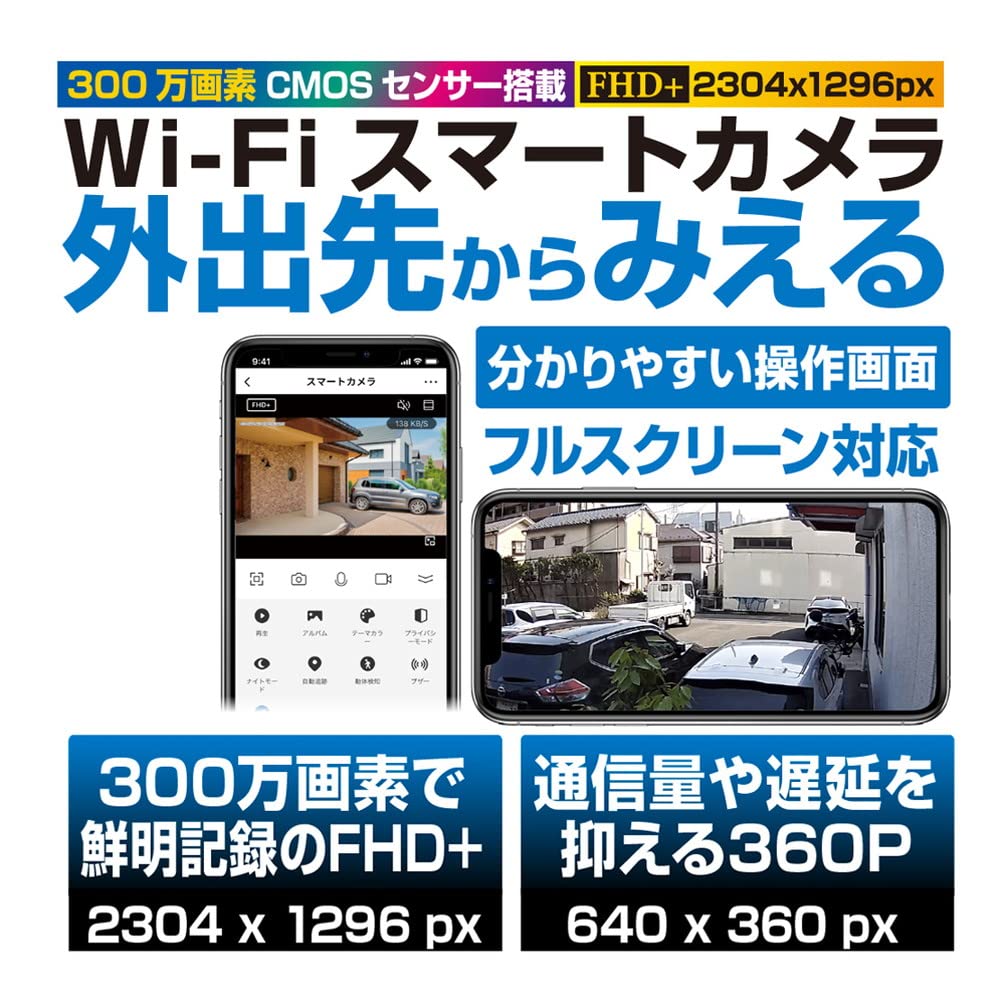 Kashimura Smart Camera, Waterproof, Swivel, High Brightness, KJ-188, White