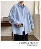 Japanese CityBoy Solid Color Layered Lapel Long-Sleeve Summer Men's Shirt Jacket