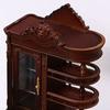 1:12 Scale Antique Doll House Screen Cabinet Model Figurine With Functional Drawers And LED Light for Scene Displaying