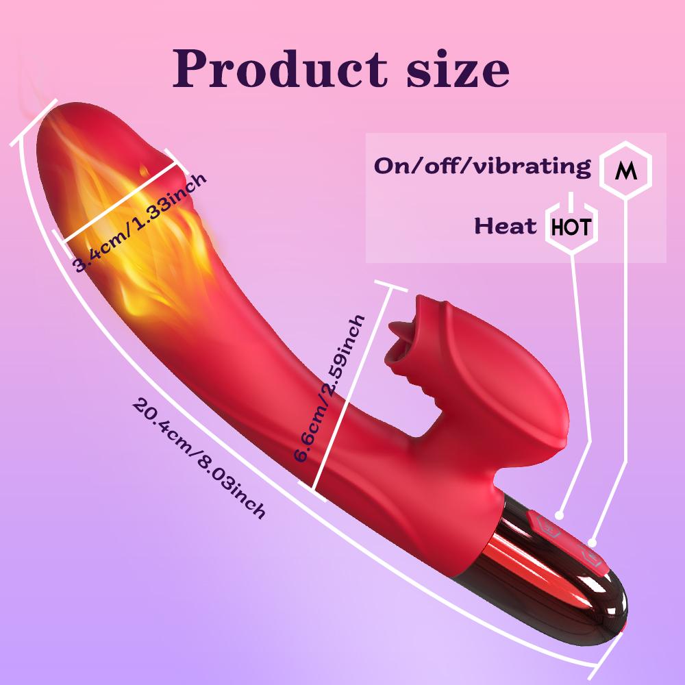 Kraftvoller Vibrator für Frauen Zungenlecken Klitoris Vibrationsstimulator Weiblicher Masturbator G-Punkt Dildo Erwachsenenartikel Sexspielzeug