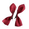 Black Velvet Bow Hairpin - Jisoo-Inspired Korean & Japanese Style Side Clip Hair Accessory