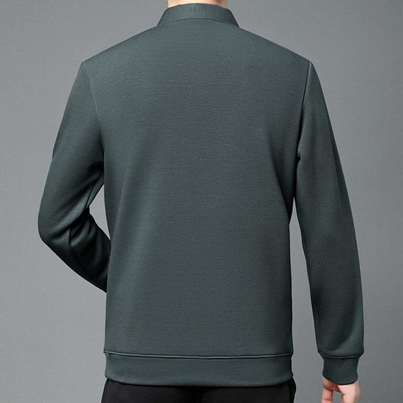 Winter Fake Two Pieces Polo Shirts Turn-down Collar Plus Fleece Thicken Casual Pure Cotton Patchwork Cootrast Color Tops