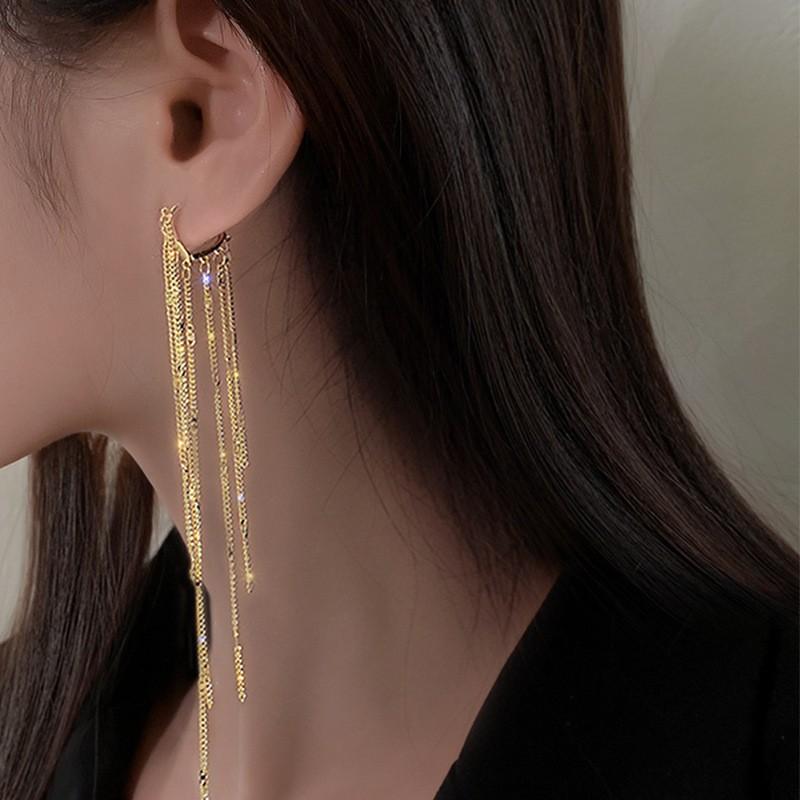 Senior Sense Kettenquaste Flussliebe Ohrringe Leichter Luxus Weiblich Ins-Stil Nischendesign Persönlichkeit Hundertfacher Trend Persönlichkeit Elegante Accessoires