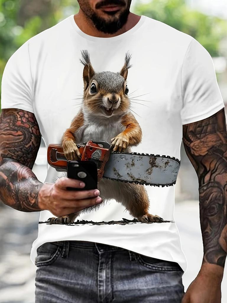 AI Cat Pattern Funny T-shirt Men's Clothing Fashion Animal Cosplay Animal T Shirts Daily Casual Sports Kid Street Popular Tees