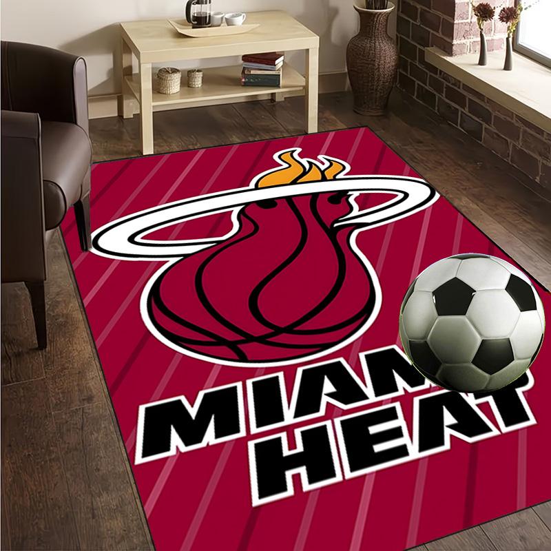 Heat Miami Team Spirit Rug Office Carpet Non-Slip Mat, Chair Rug Floor Covering for Gaming, Bedroom, Living Room , Home Decor Christmas Gift