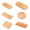 Rectangle Bamboo Wood Tray Bamboo Saucer Wood Serving Plate Dish Solid Bamboo Serving Tray Cup Coasters Display
