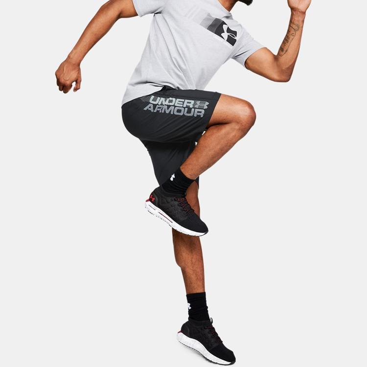 Under Armour Woven Series Letter Logo Training Sports Breathable Shorts Men Bottoms Black 1320203-001