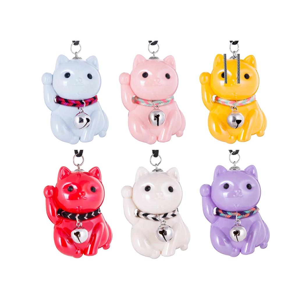 Automobiles Car Pendant Lucky Cute Fortune Cat Doll Hanging Ornaments Rearview Mirror Suspension Decoration Accessories Gifts