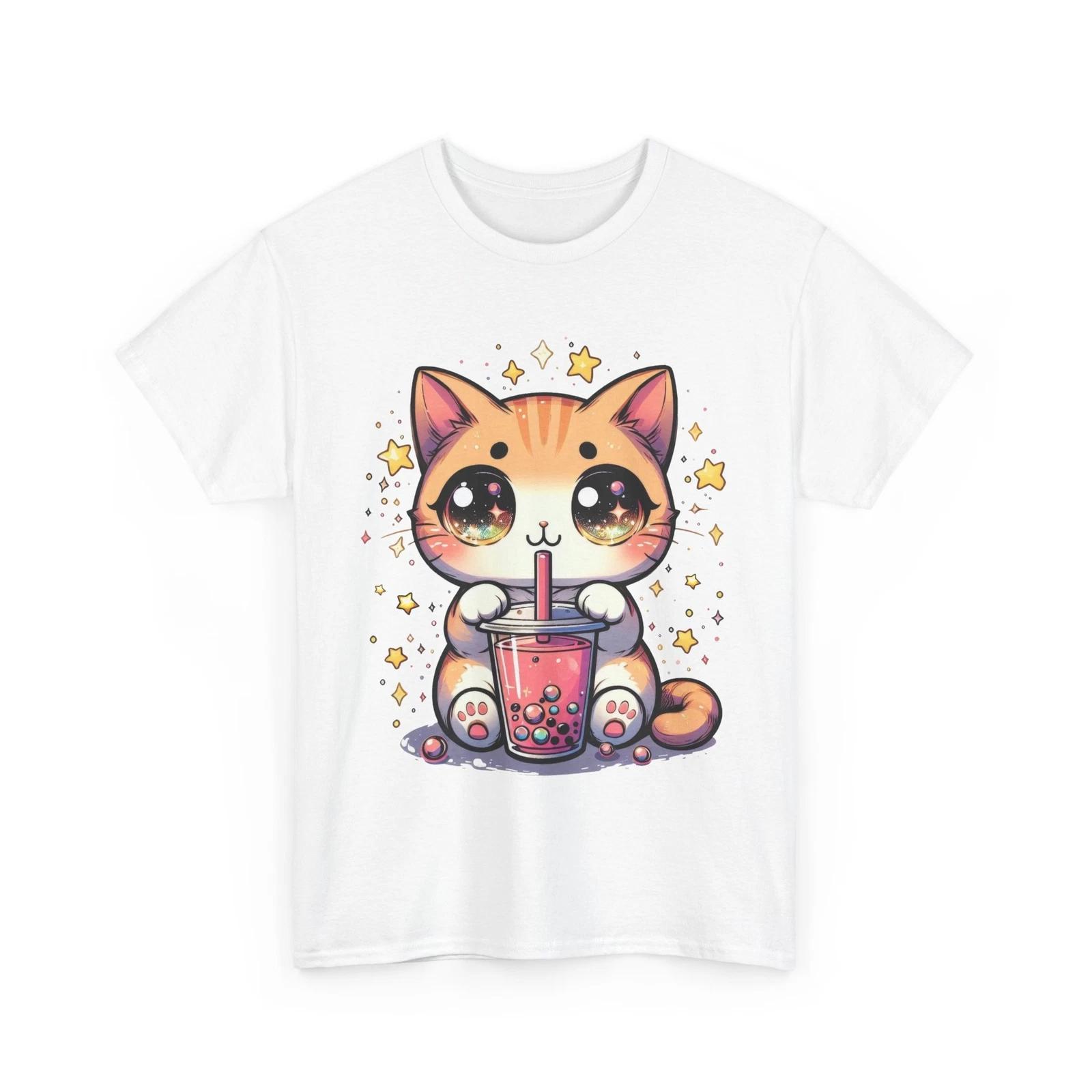 Anime Cat Graphic Tee | Otaku Shirt | Manga Casual Wear S