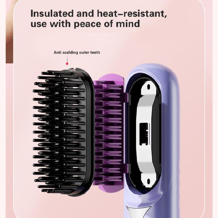 Cordless Hair Straightener With Adjustable Precise Temperature Control Portable Rechargeable Straightening Comb
