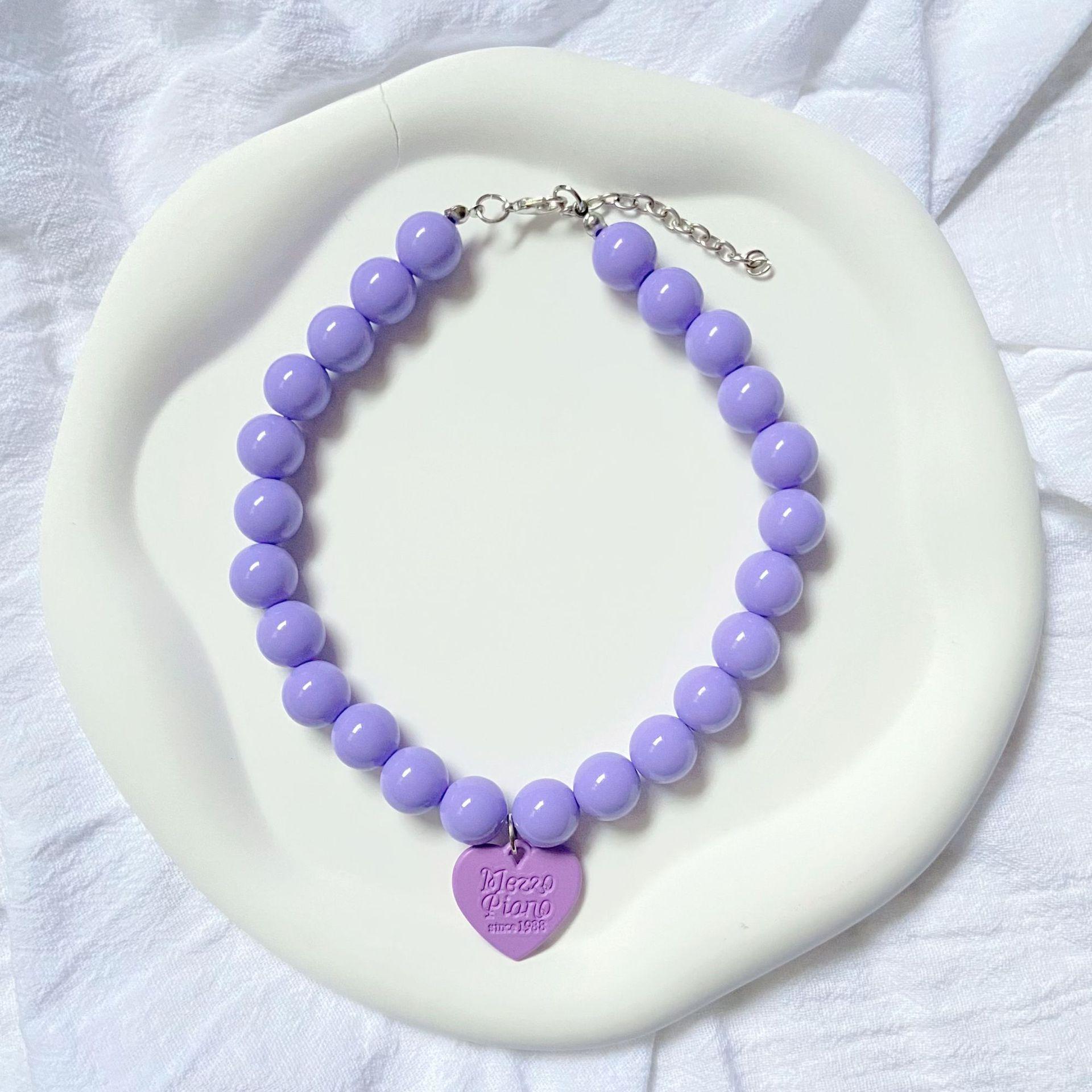 Macaron Colored Pet Collar Cat Dog Necklace Supplies Accessories ins Wind small лавандовый