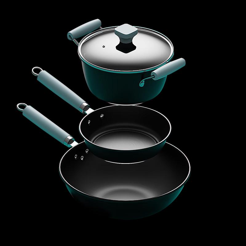 IBF True Non-Rust Three-Piece Cookware Set