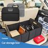 Portable Foldable Car Storage Box Automotive Trunk Organizer Collapsible Vehicle Storage Container Travel Storage Bag