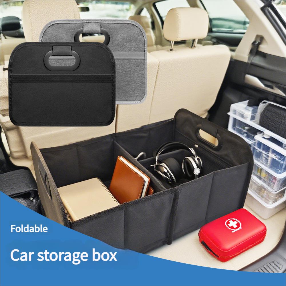 Portable Foldable Car Storage Box Automotive Trunk Organizer Collapsible Vehicle Storage Container Travel Storage Bag