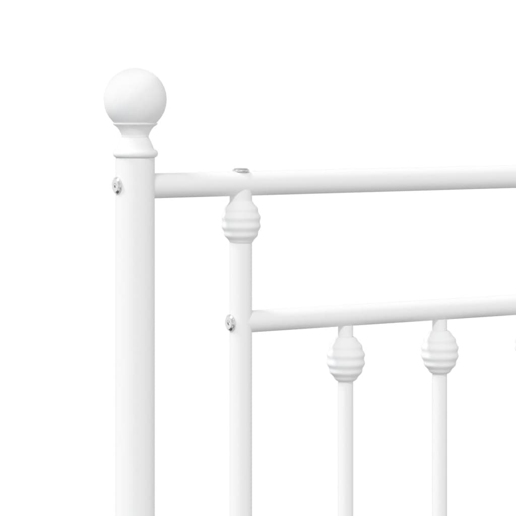 Vidaxl Metalowe Wezgłowie, Białe, 80 Cm