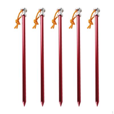 5 Count Screw-in Tent Stakes with Strap for Canopy and Shelter Support