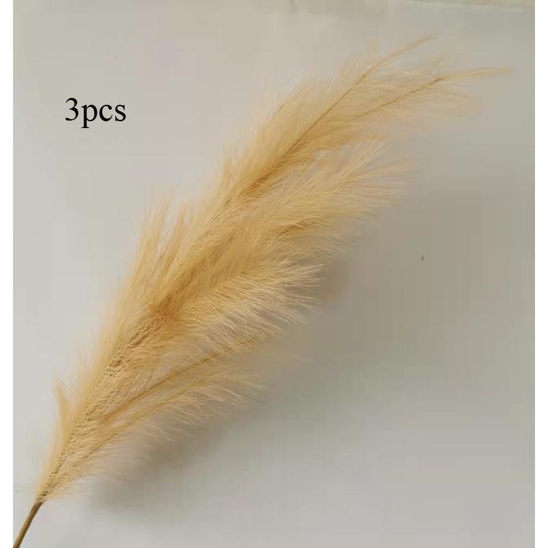 3pcs Large Artificial Pampas Grass 120cm Tall Fluffy Faux Reed Boho Home Wedding Decor Fake Flowers