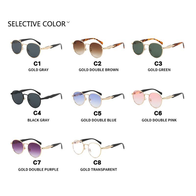 Retro Round Metal Sunglasses Women Glasses New Fashion Leopard Sun Glasses Trendy Brand Designer Eyewear Female Male UV400