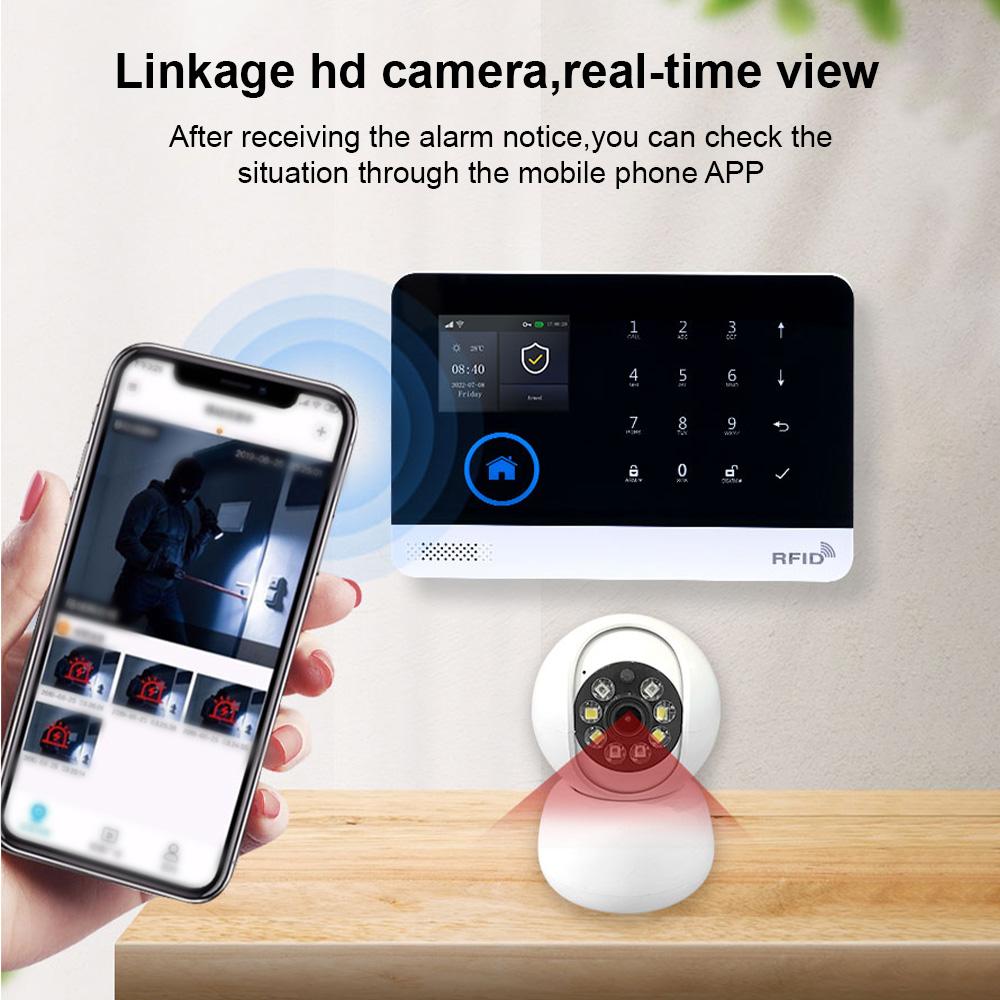 2G WiFi Wireless Home Alarm System TY APP 2.4-inch TFT Color Screen Rechargeable  Alarm Panel SOS