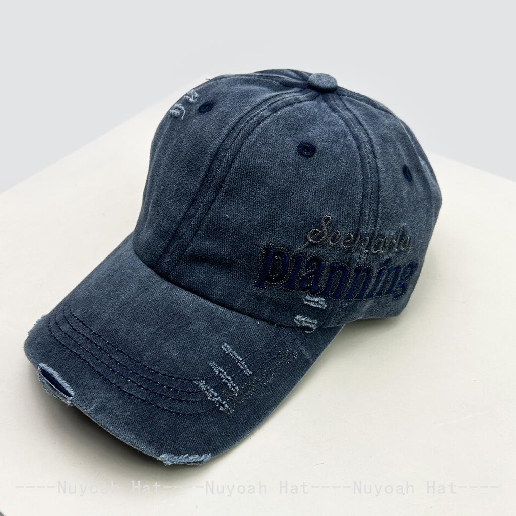Baseball Stitching Stitched Embroidered Alphabet Side Women  Men Her Him For Fresh Caps Peaked Hats Sunshade Broken Style Versatile Personal Retro