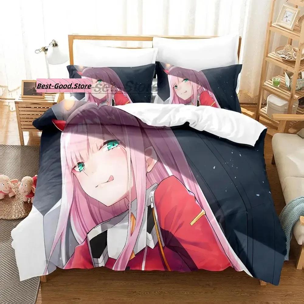 Darling In The Franxx Bedding Set Single Twin Full Queen King Size Bed Set Aldult Kid Bedroom Duvetcover Sets 3D bed sheet set